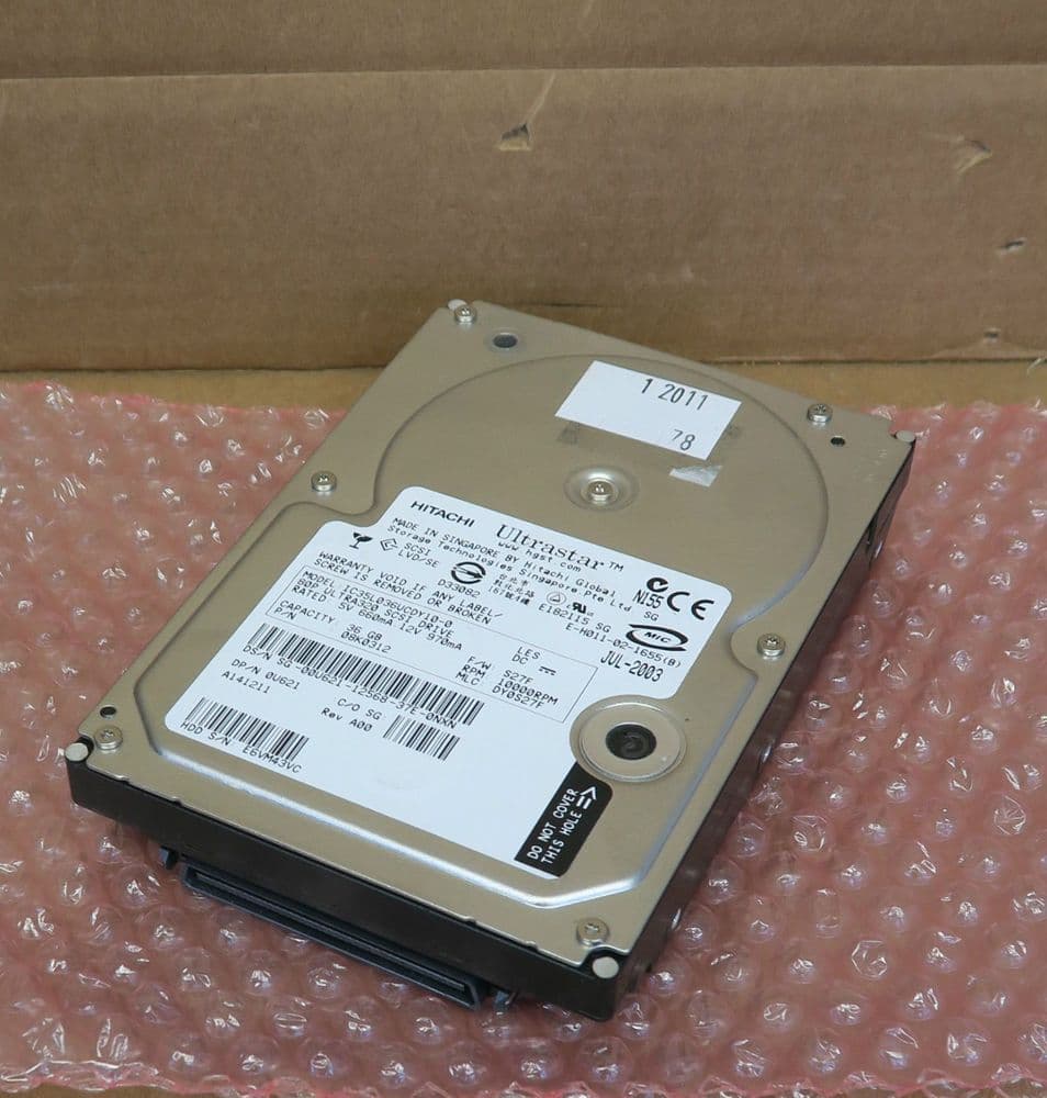 Hitachi 0V621 IC35L036UCDY100 3 5" 36GB 10K Ultra 320 SCSI Hard