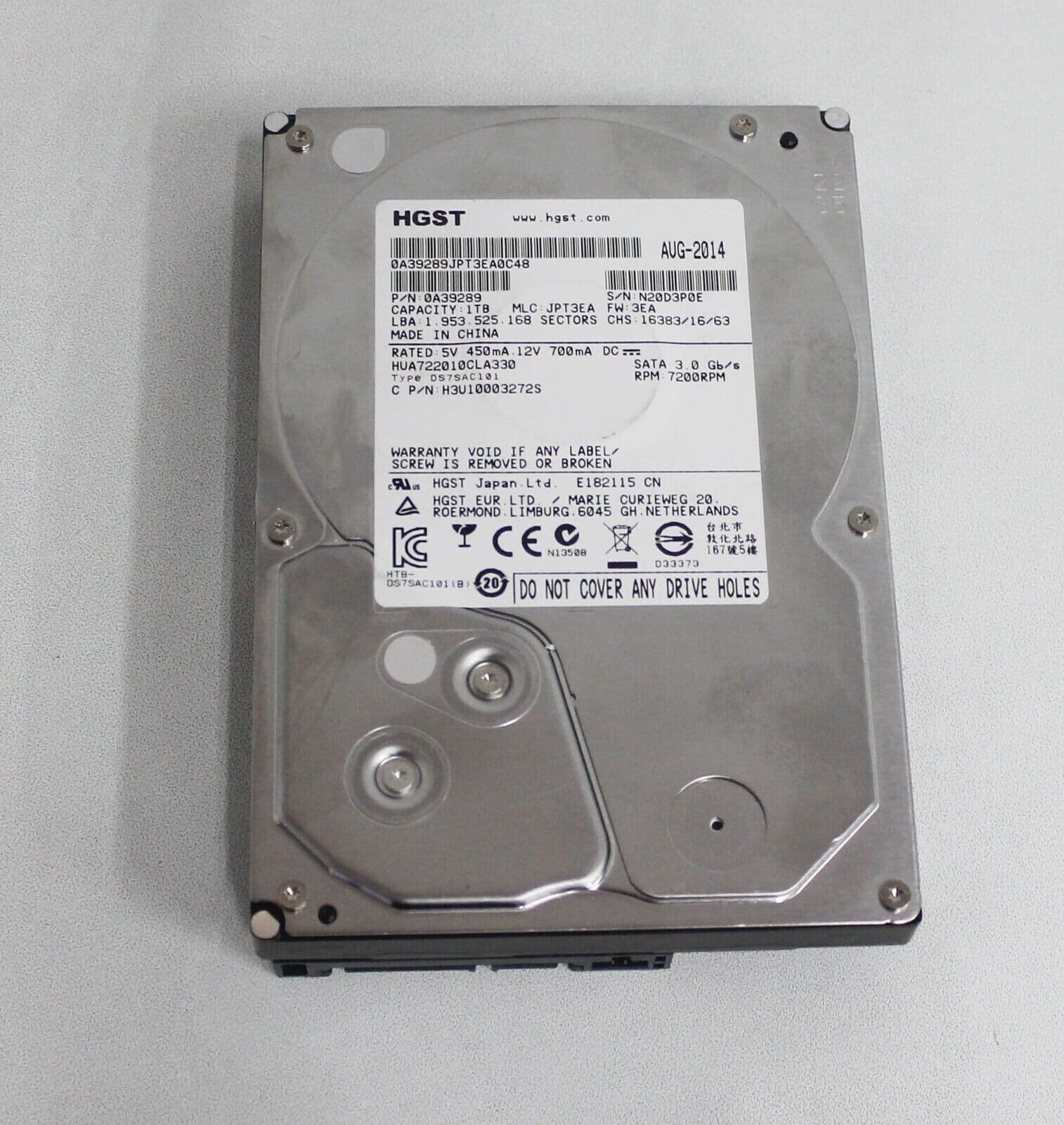 thumbnail image 2 of HGST (Hitachi) 2TB 7200RPM SATA 3.5" Enterprise Hard Drive – Refurbished, HDS722020ALA330, 0F10311 2 of 5