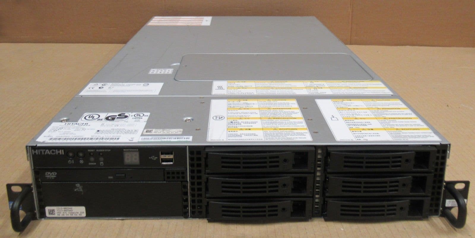 Hitachi Computer Rack Hitachi Compute Rack 220 1x Xeon E5620 2 4GHz 3TB 12GB RAID 2U Server ...
