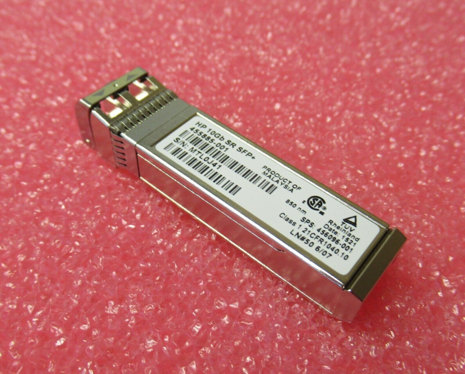 HP 10GBase 850nm SFP SR Ethernet Transceiver Module - 455885-001 456096-001