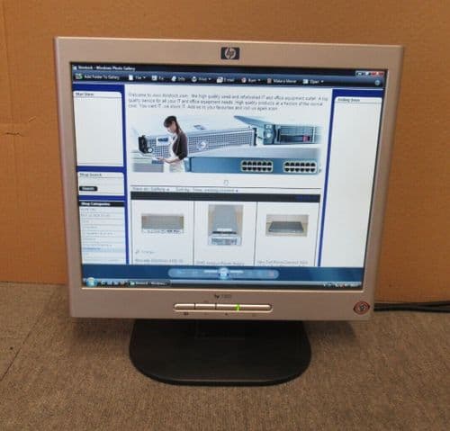 HP 1502 15 Inch LCD TFT Black & Silver Flat Screen Colour Monitor VGA