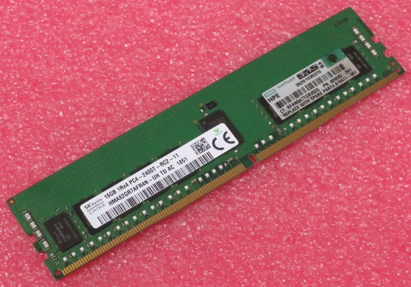 HP 16GB PC4-2400T 1Rx4 SK-Hynix Memory HMA82GR7MFR4N-UH