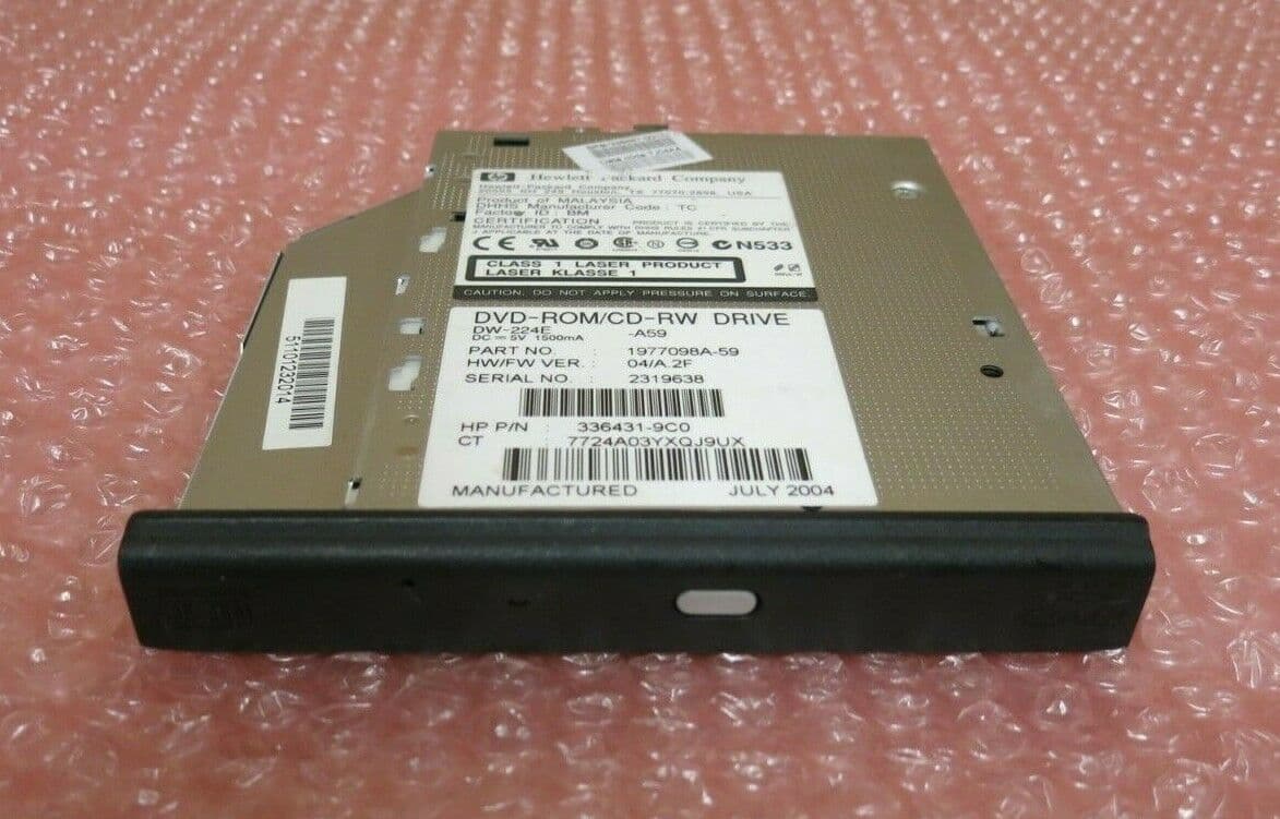 HP 1977098A59 DW224E A59 Internal Slimline IDE 24X DVDROM CDRW