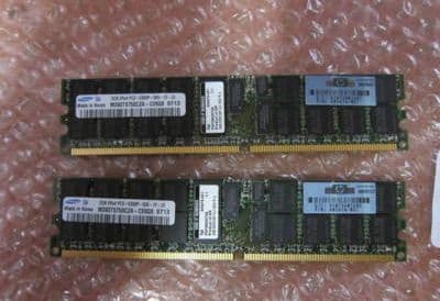 HP 408853-B21 4Gb 2x 2Gb PC2-5300P for DL1365 G5 