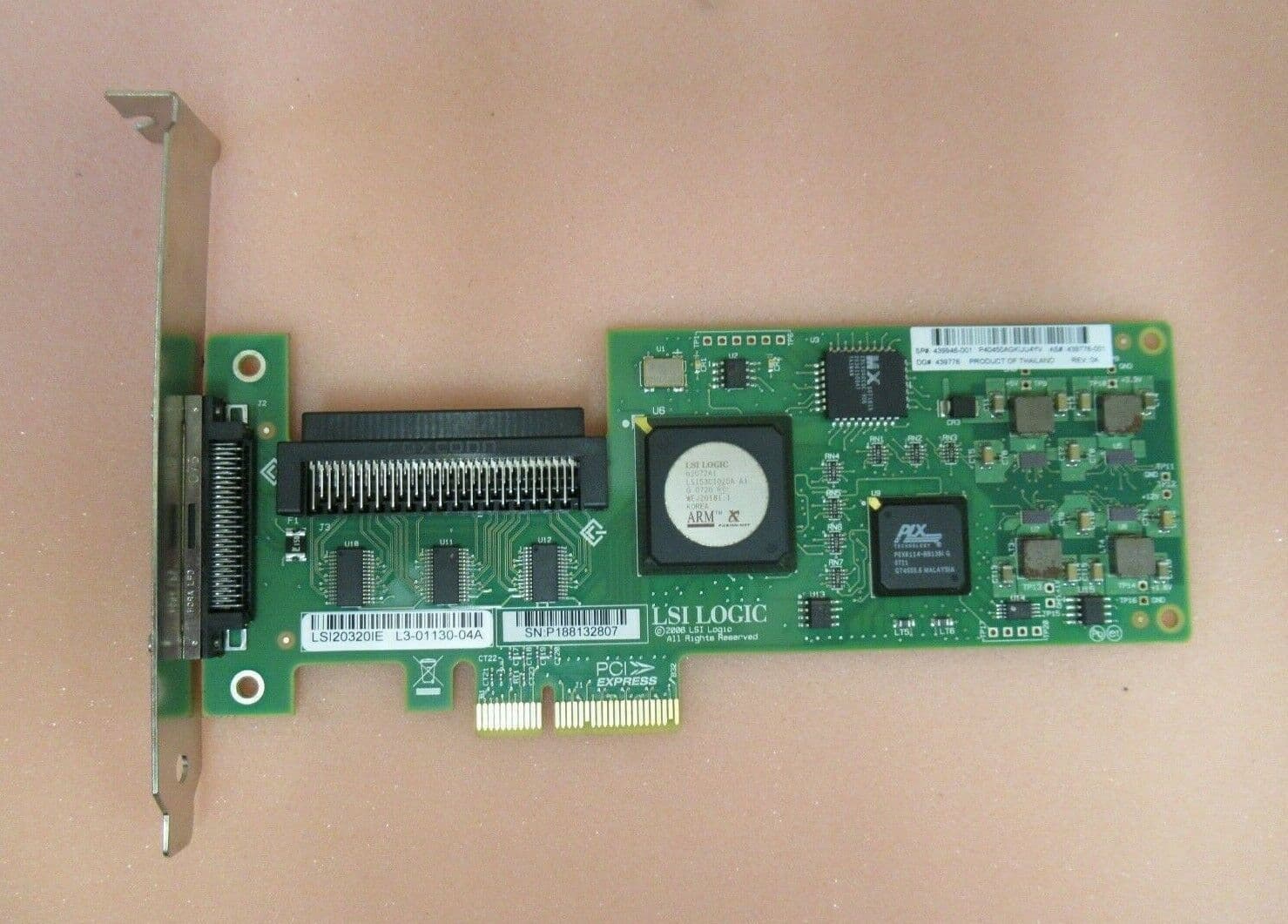 HP 439946001 439776001 Single Channel SCSI U320 LVD PCIe X4 Controller HBA