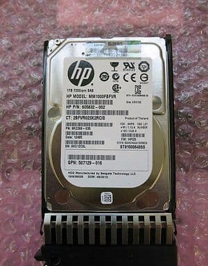 HP 1TB 2.5 SFF SAS Hard Drive – 7200RPM, 6Gbps, Hot Swap (Model: MM1000FBFVR)