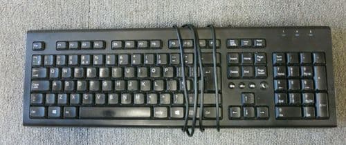 HP 697737-031 PR1101U Black Straight Wired USB QWERTY UK Multimedia Keyboard