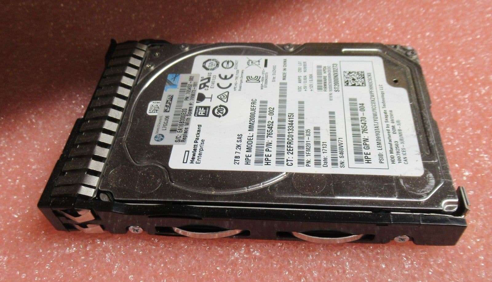 HP 765873-001 765466-B21 2TB 7200RPM SAS 12G Hot plug hard drive HDD