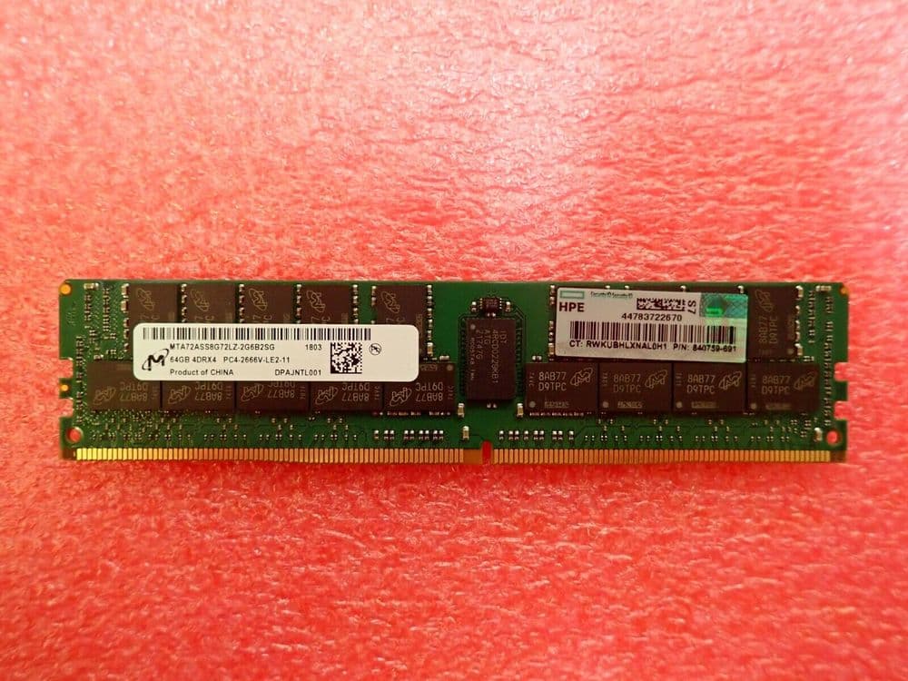 Micron 64GB 4DRx4 PC4-2666V-L DDR4 Server-RAM LR-DIMM ECC Micron 64GB 4DRx4 PC4-2666V-L DDR4 Server-RAM LR-DIMM ECC
