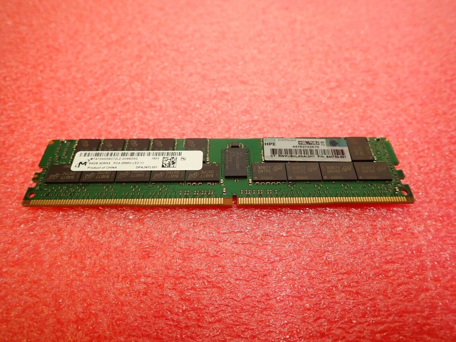 HPE 64GB (1x64GB) DDR4 4Rx4 PC4-2666V-L Server Memory – Renewed Genuine Option