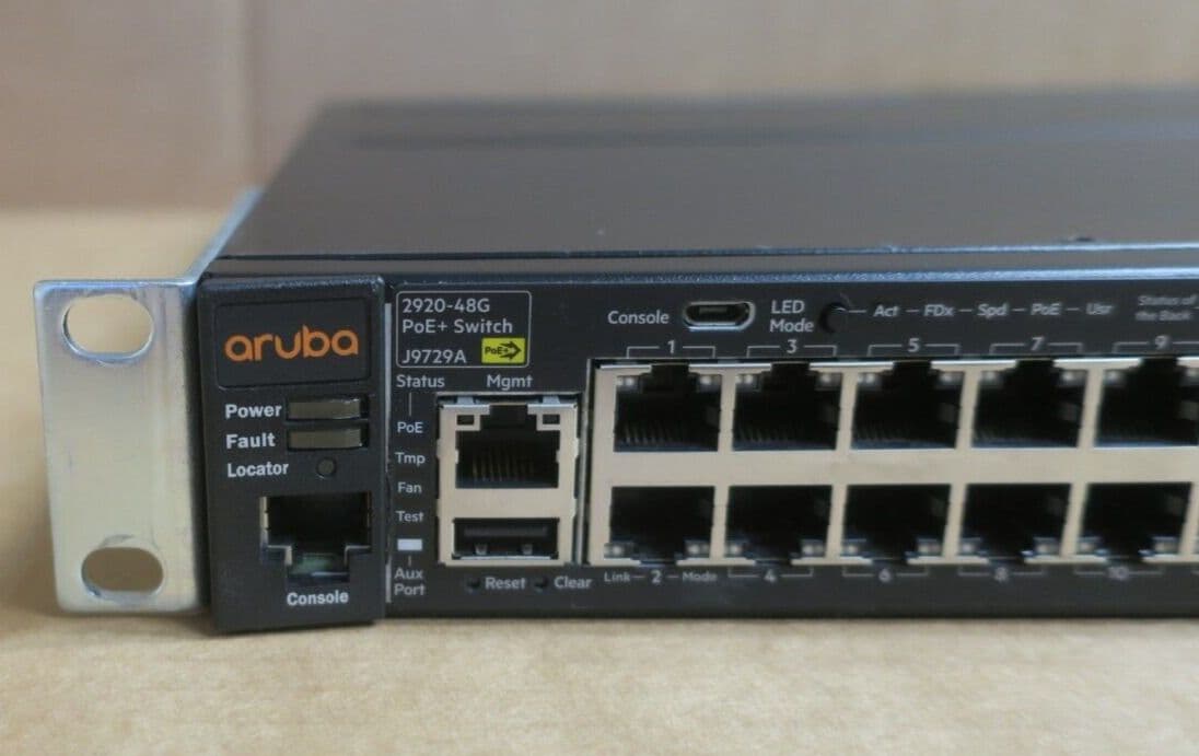 HP Aruba 2920-48G PoE Switch 44x 1GbE PoE RJ45 4x 1GbE Combo SFP/RJ45 ...