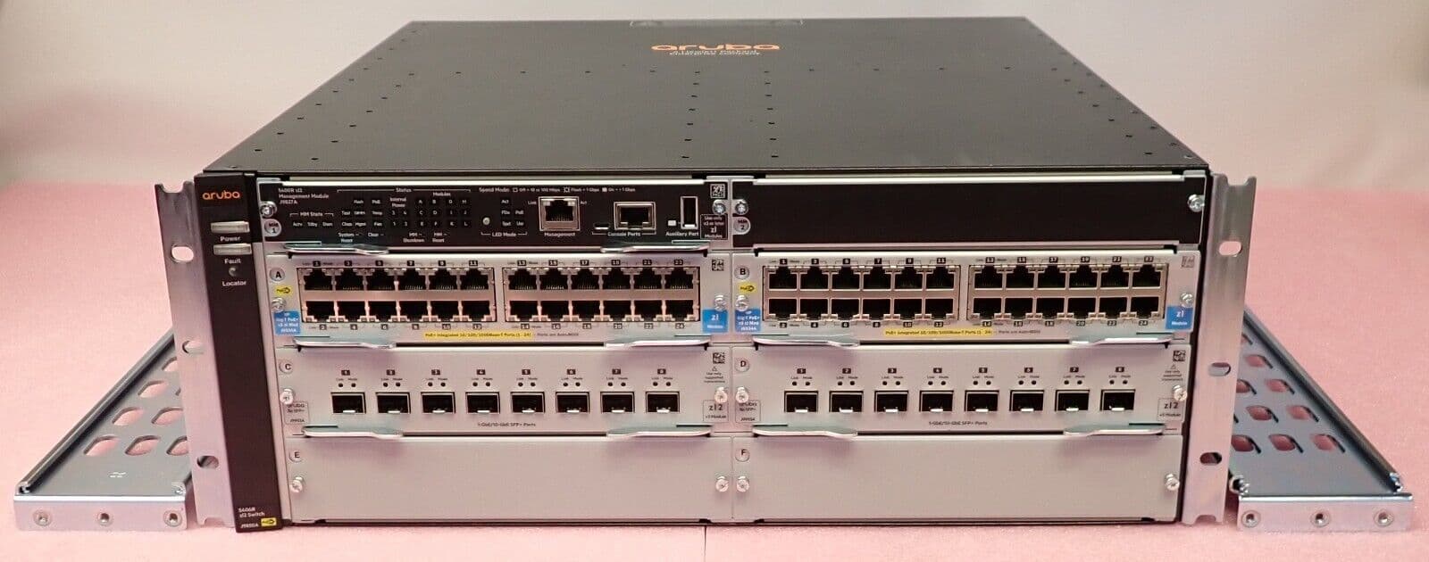 HP Aruba 5406R zl2 4U 6-Slot PoE Chassis J9850A J9827A 2x J9534A 2x J9993A