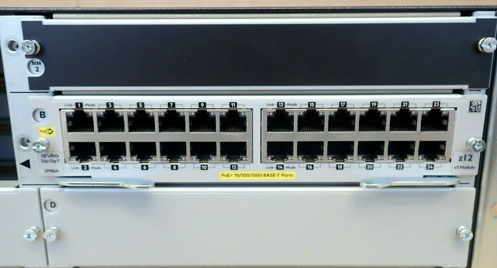 HP Aruba 5406R zl2 J9850A 6-Slot Switch Chassis 24P Gig-T Module J9986A ...