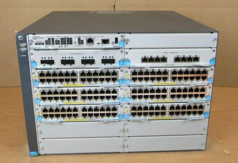 HP Aruba 5412R Zl2 12-Slot Switch Chassis PoE Network Switch J9851A ...