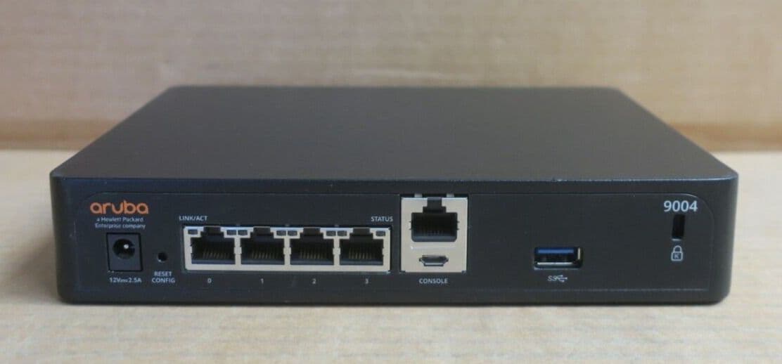 HP Aruba 9004 4x 1GbE RJ45 Branch Desktop Managed Gateway Router 9004 HP Aruba 9004 4x 1GbE RJ45 Branch Desktop Managed Gateway Router 9004