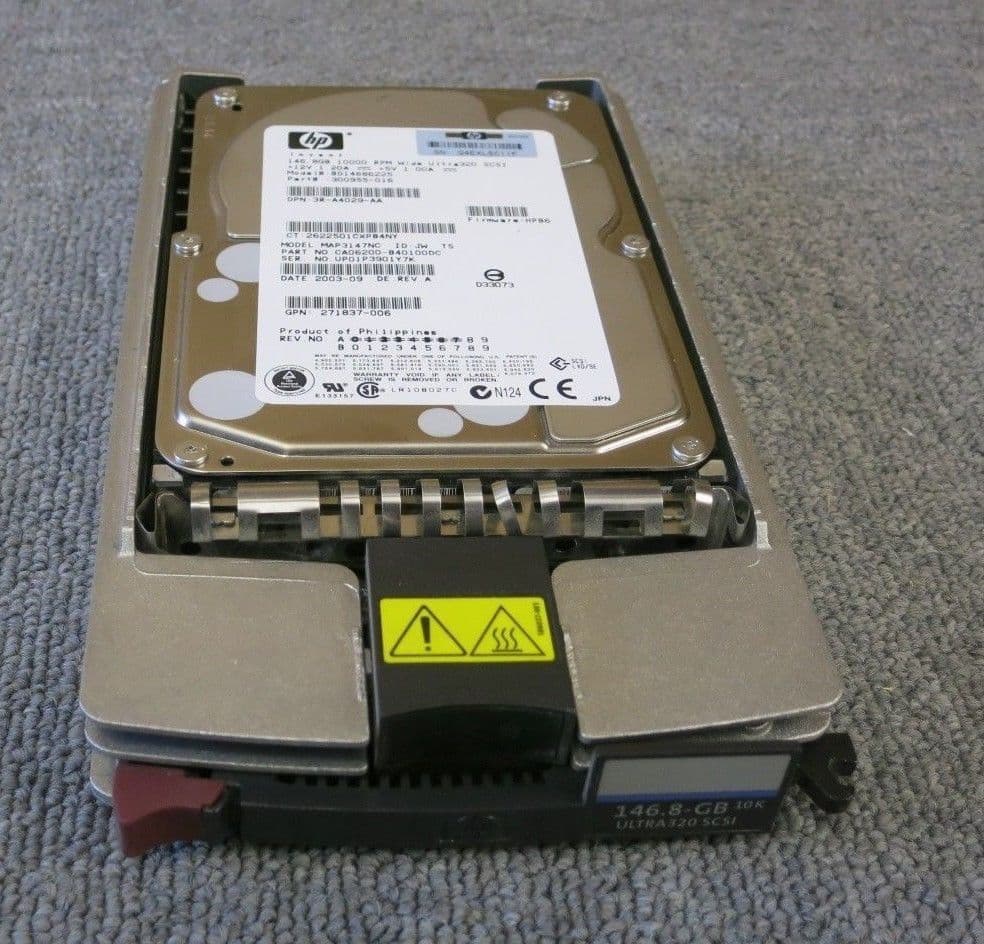 Disque Dur HP 146.8GB SCSI 10K - Occasion - Pour Serveur Ou Vieux PC