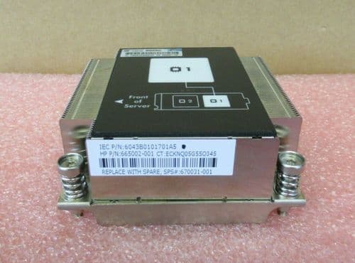 HP BL460C Gen8 Server Blade CPU 1 Processor Heatsink 665002-001 670031-001