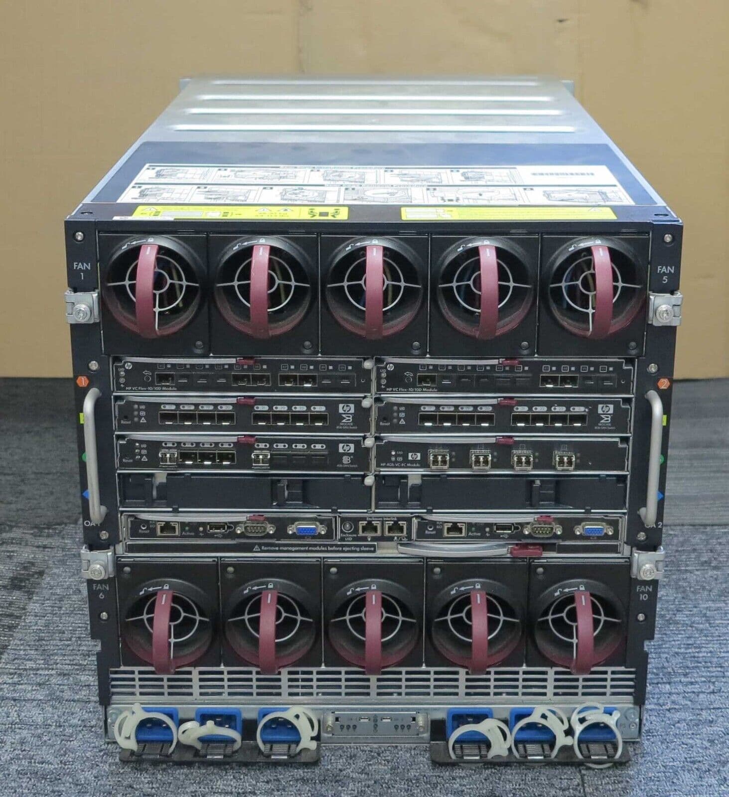 HP BLC7000 AD361DR Chassis 4x Integrity BL870c i2 Itanium 9350 1 73GHz