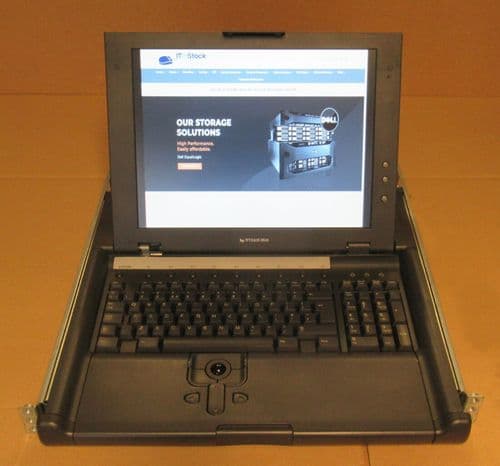 HP Compaq TFT5600 RKM 15" LCD 1024 x 768 Rack Mount Monitor UK Keyboard Rails