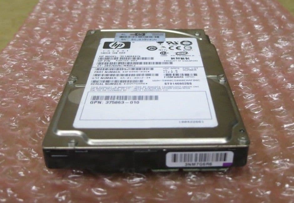 ヒューレット・パッカード 430165-003 146GB 10K SAS DG146BB976 ハードドライブ シーゲイト ST9146802SS HP 430165-003 146Gb 10000Rpm Sas 3Gbits 2.5Inch Dual Port Sff Hard