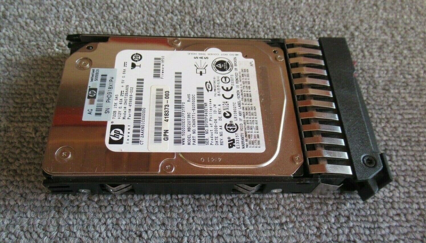 HP 72GB 10K Rpm Hot Plug SAS 2.5 Dual Port Hard Drive - Disco Duro