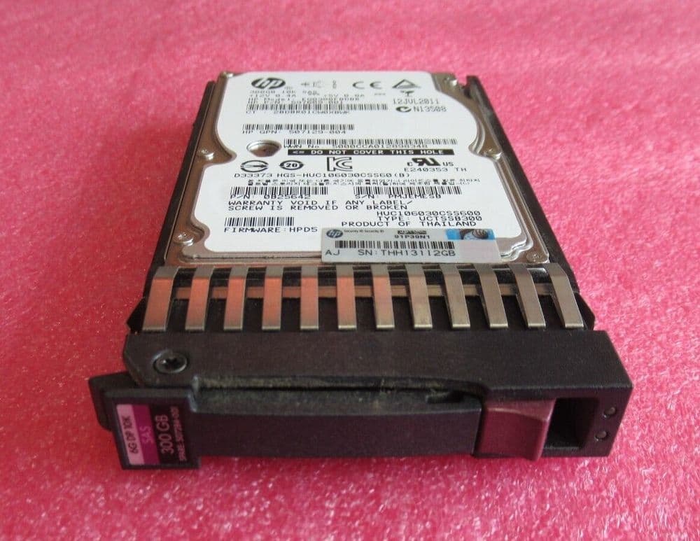 HP EG0300FBDBR 597609-001 300GB 10000RPM SAS 6Gbps Hot Swap 2 5& x22 ...