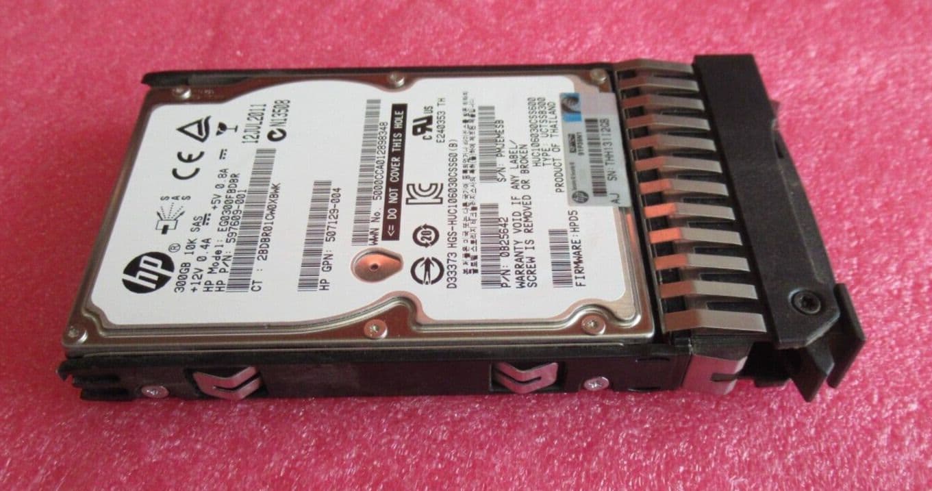 HP EG0300FBDBR 597609-001 300GB 10000RPM SAS 6Gbps Hot Swap 2 5& x22 ...