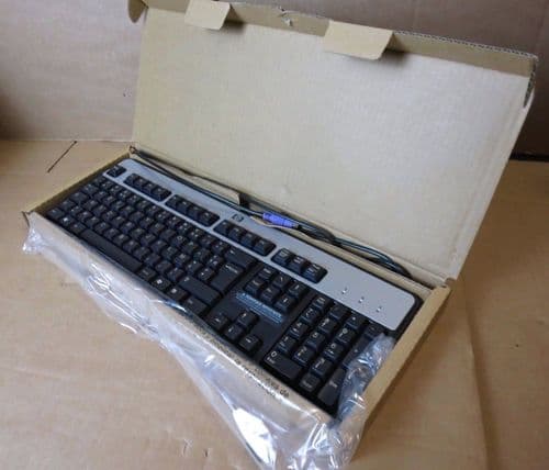 HP KB-0316 Black Silver Keyboard PS2 Wired AZERTY French 382925-051