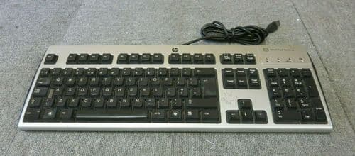 HP KUS0133 434822-034 531411-034 Black/Silver SmartCard CCID Wired USB Keyboard