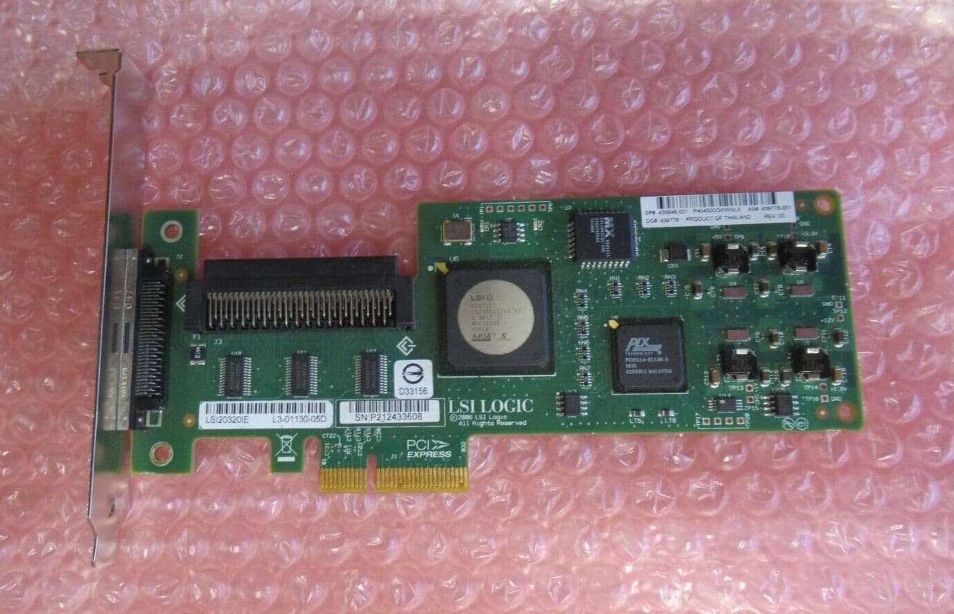 HP LSI Logic LSI20320IE Single Channel Ultra-320 SCSI PCI-E x4 Host Bus ...