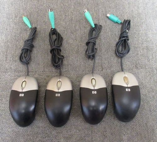 HP M-SBF96 417441-001 417441-002 Black/Silver PS/2 Wired 3-Button Optical Mouse