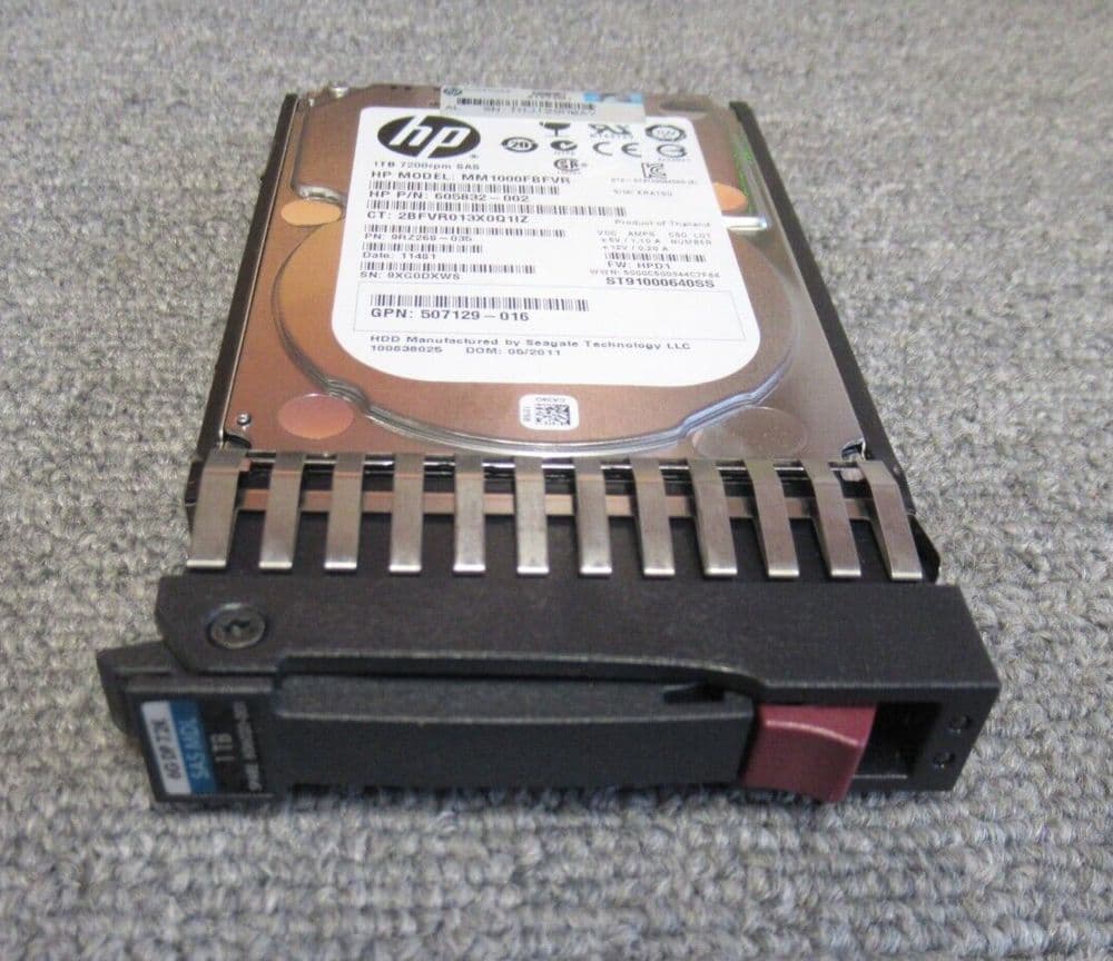 HP MM1000FBFVR 605832-002 1TB 7200RPM SAS Hot Swap 2 5" Internal Hard Drive