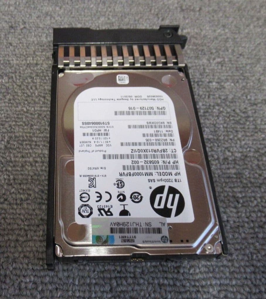 HPE 652749-B21 653954-001 1TB SAS 6Gb/s 7.2K 2.5 In SFF G8 G9 HP HDD Hard Drive - Foto 6