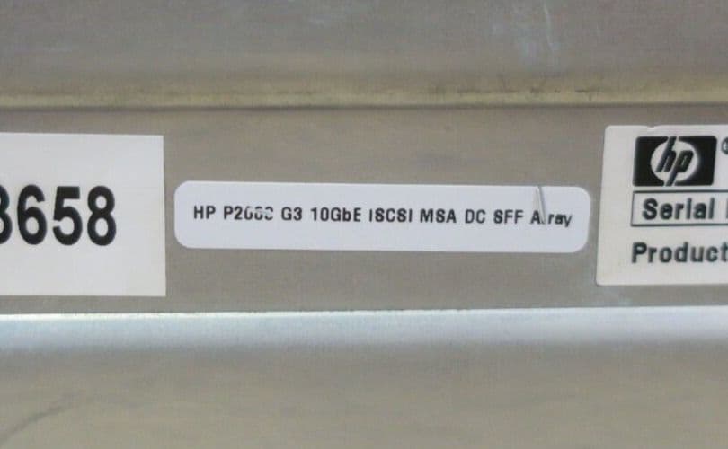 HP MSA P2000 G3 ISCSI 2x Controller Disk Array 24Bay AW597A 16x 600GB ...