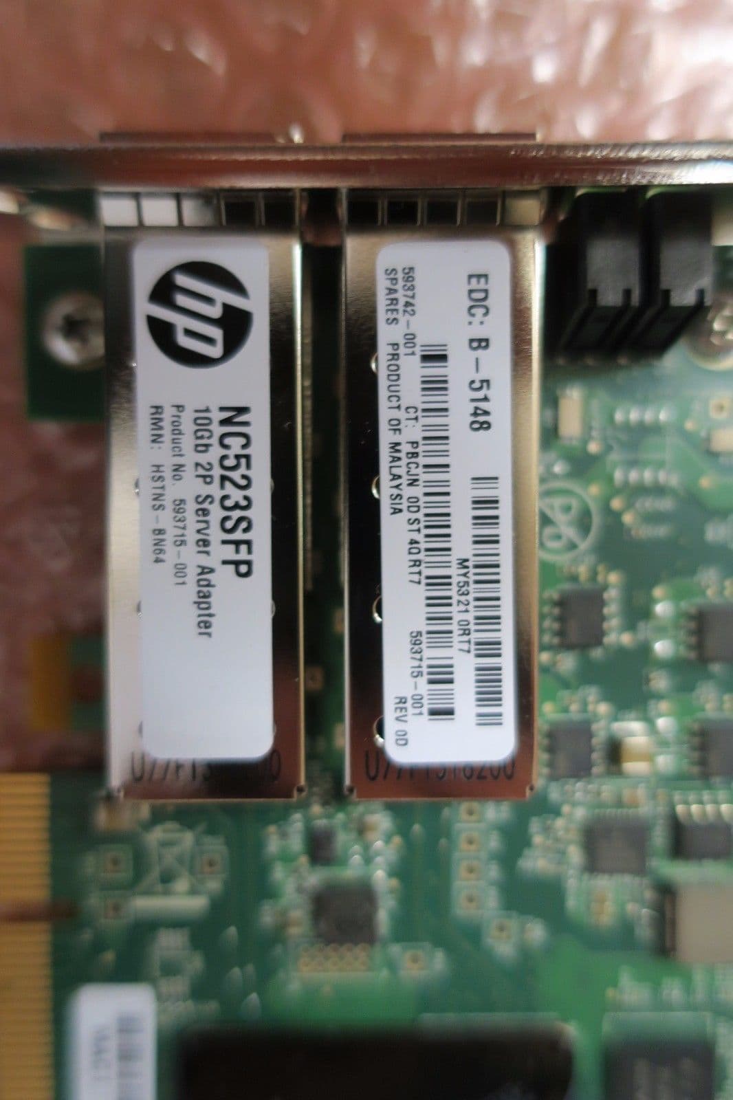 HP NC523SFP Dual Port 10Gbps SFP GbE PCI-E 593742-001 - Foto 5
