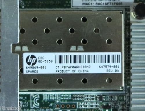 HP NC550SFP Dual Port 10GbE HBA Server Adapter Card 581199-001 586444-001