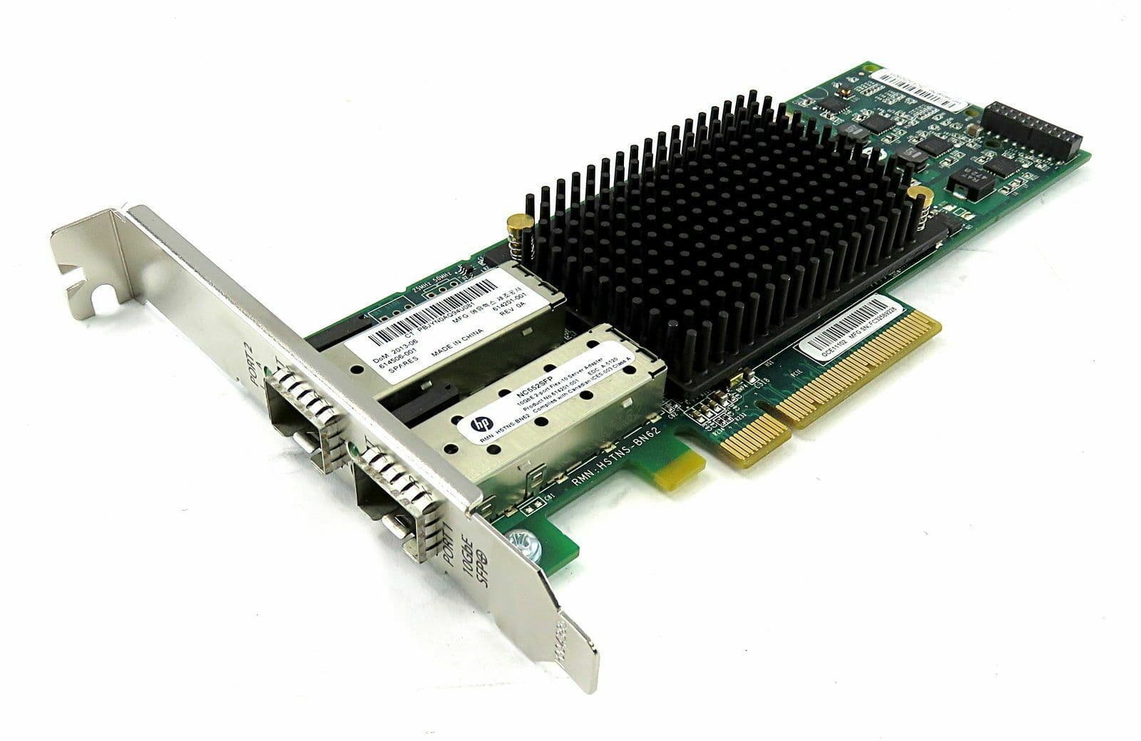 HP NC552SFP 10Gb 2-Port Ethernet Server Adapter – 614203-B21 (Open Box)
