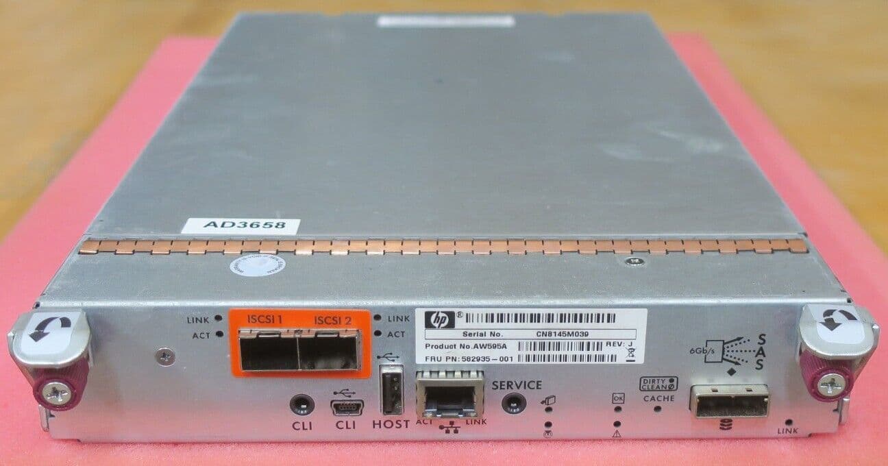 HP P2000 G3 10GbE ISCSI MSA Modular Smart Array Controller 582935-001 ...