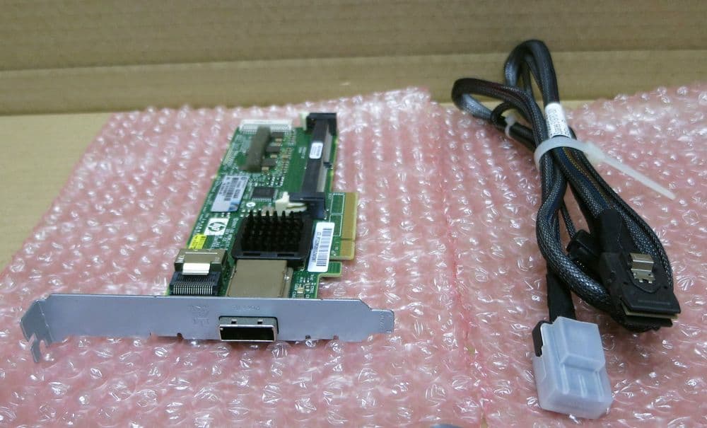 HP P212 Smart Array SAS Controller Card 462594001 & Mini SAS Cable 519767001