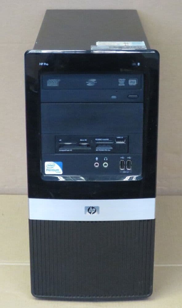 HP Pro 3010 MT Micro Tower PC Pentium E6500 2 93GHz 4GB Ram 2x 500GB HDDs