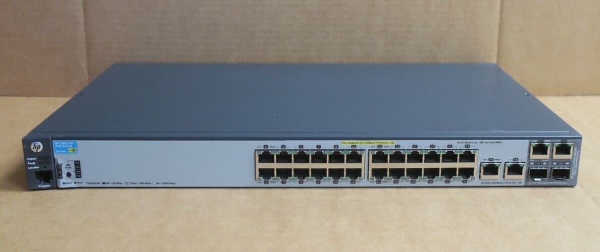 HP J9138A Procurve 2520-24 Poe Switch w/Mounts - J9138-6900?C〓1 HPE HP 2520-24-PoE Switch PN : J9138A#ABA