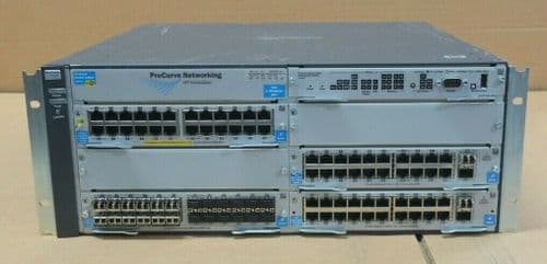 HP ProCurve 5406zl J8697A Switch Chassis 1x J8726A 1x J8702A 1x J8706A 2x J9548A