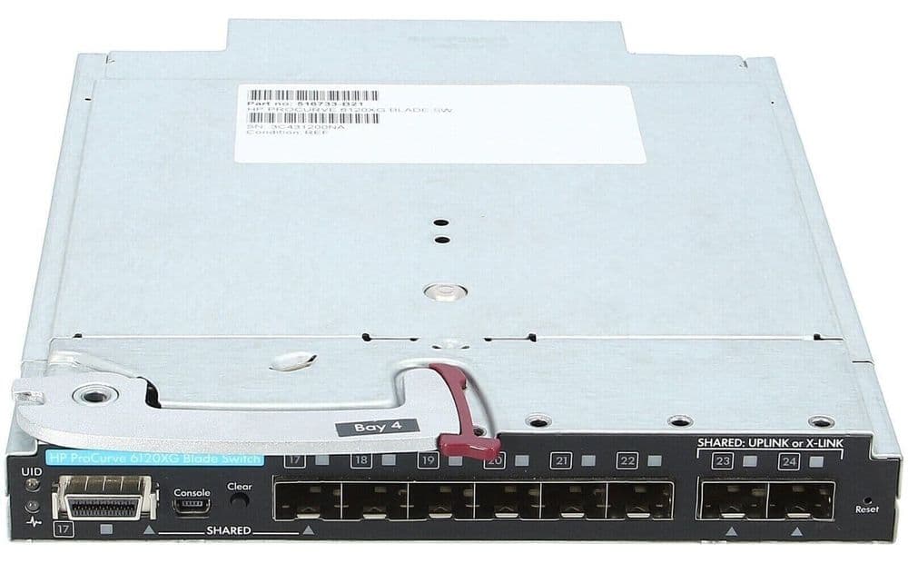HP ProCurve 6120XG Blade Switch 8x 10Gb SFP Ports 1x 10Gb CX4 Port