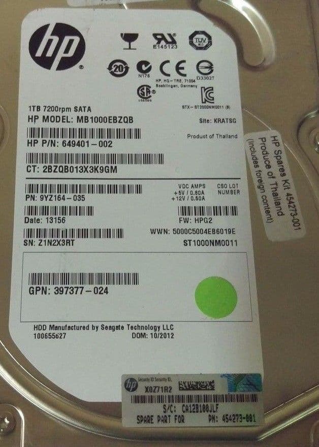 483095-001 - HP 160GB 7.2K 3G 3.5 SATA HOT-SWAP | Inside Systems A/S