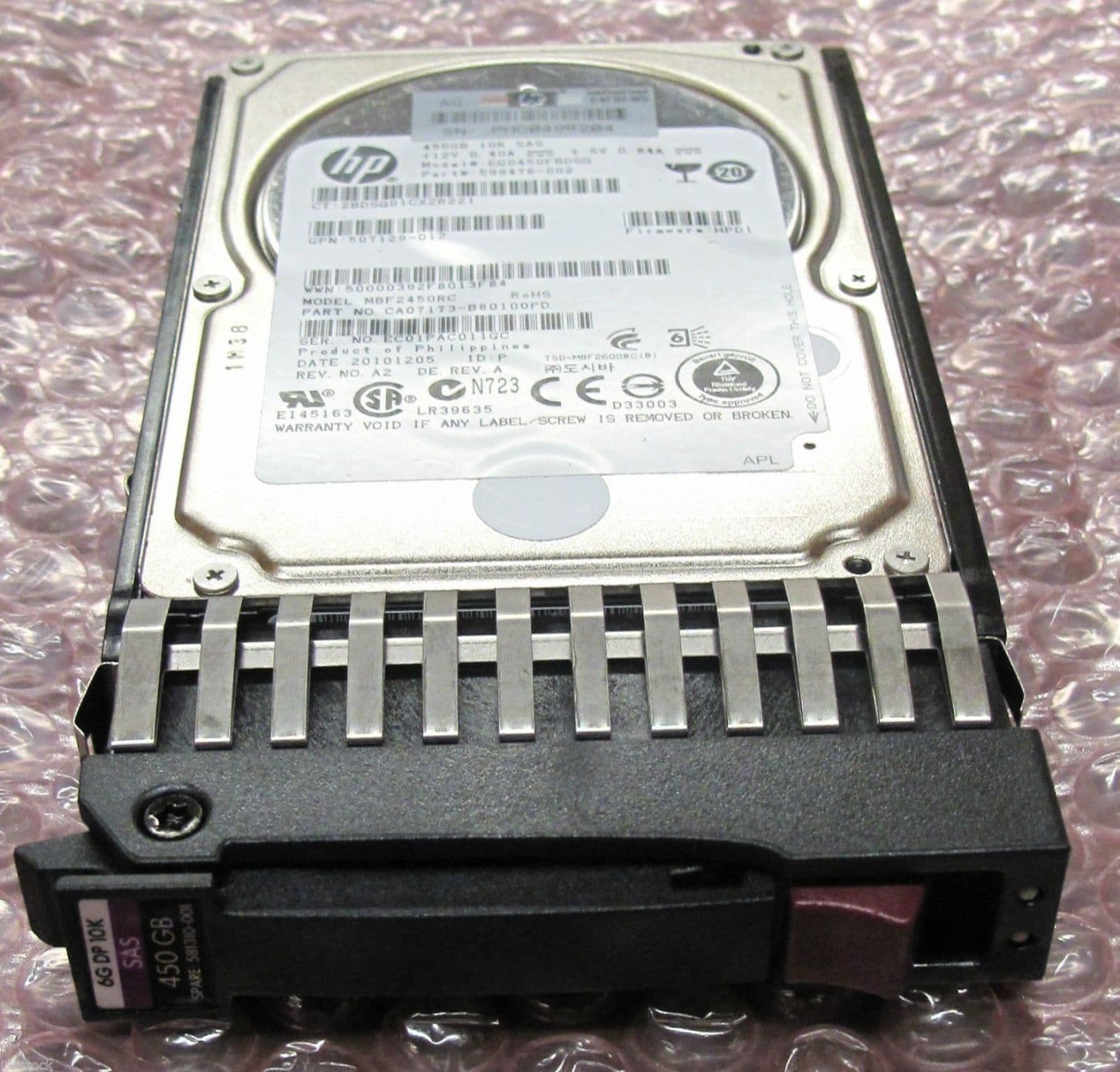 HP ProLiant 2 5" 450GB 10K 6G DP SAS Hard Drive HDD 581310-001 581284-B21
