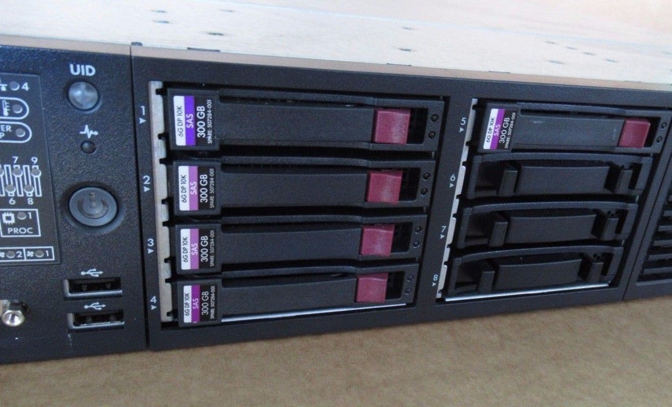 HP Proliant DL380 G6 2 x Intel Xeon Six-Core2 66GHz 48GB 5x 300GB HDD ...