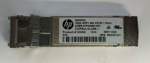 HP QW923A Avago 16Gb FC SFP+ Transceiver Module AFBR-57F5AMZ-HP1 680536-001