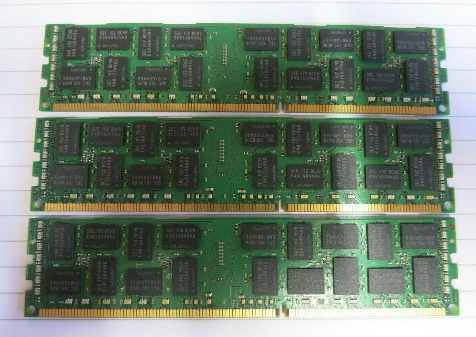 HP Samsung M393B5170GB0-CH9Q9 500203-061 12GB 3x4GB PC3-10600 DDR3 CL9 240P