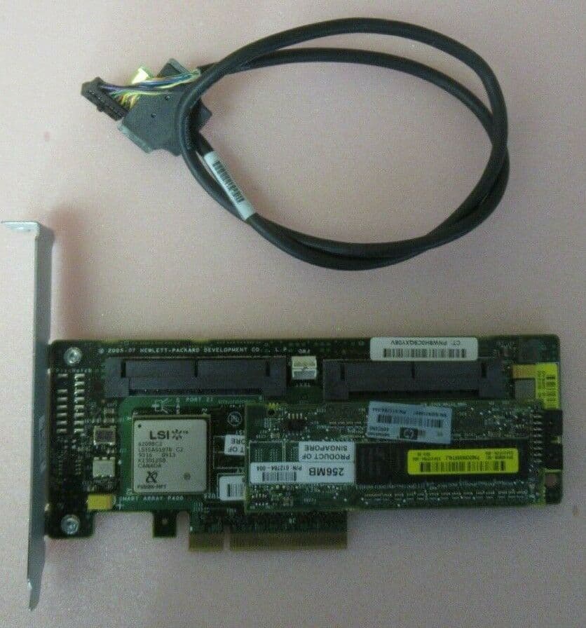 HP Smart Array P400 PCI-E SAS 3GB/s RAID Controller 256MB Cache 504023-001