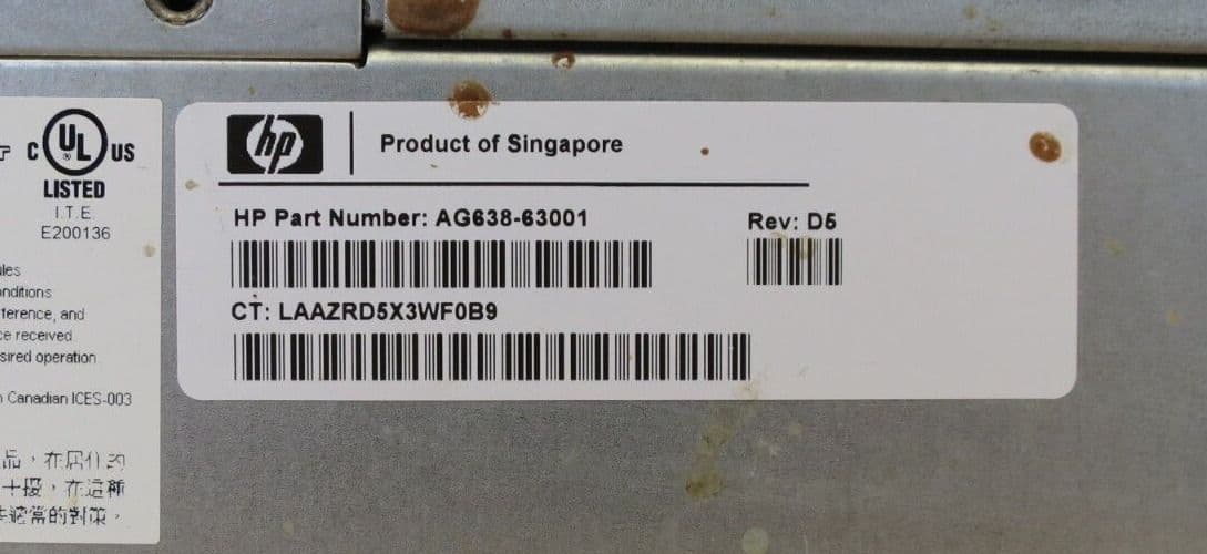 HP StorageWorks 12-Bay Storage Shelf Array 2x 4GB I/O Module AG638A ...